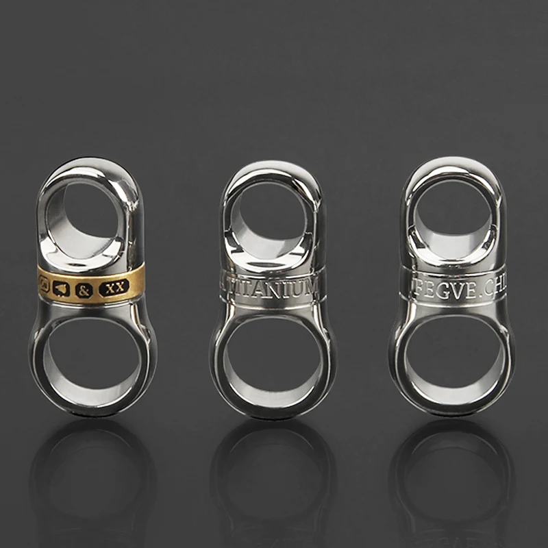 Titanium Alloy Brass Keychain Accessories Car Key Ring Outdoor Small Tool 360&deg; Rotatable Keyring tactical keychain key ring keychain carabiner keychain tool keychain charm
