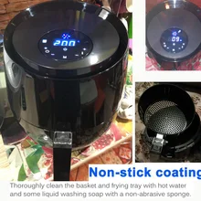 1400 Вт электрическая глубокая фритюрница мультипечка цифровой светодиодный сенсорный экран Таймер контроль температуры Мощность воздуха фритюрница электрическая воздушная фритюрница