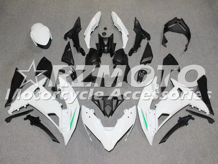 Литьевая Форма ABS Полный обтекатели наборы Подходит для Kawasaki Ninja650 ER6F 17 18 Набор корпуса на заказ белый