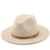 56-60cm White/BlackWide Brim Fedora Hat Women Men Imitation Wool Felt Hats with Metal Chain Decor Panama Jazz Chapeau hat 23