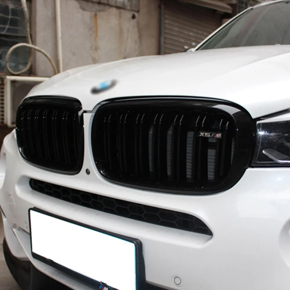 Передний бампер решетка гриль двойная планка для BMW X5 X6 F15 F16 2015 2018 углеродное