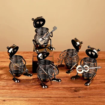 

Metal Ant Miniature Figurines Music Band Animal Model Pen Holder Home Office Desktop Decoration Crafts Children Toys Ornaments