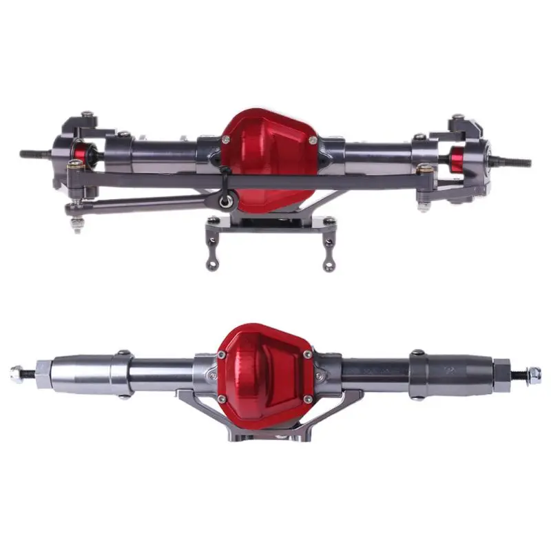 

RC Car Metal Front Rear Axle With 25T Servo Arm CNC Machined For 1:10 Crawler AXIAL SCX10 D90 RC4WD R7RB