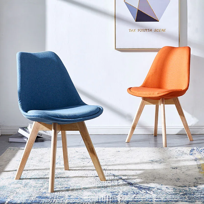 Скандинавские INS ткань PP пластиковый стул из твердой древесины обеденные стулья для столовой ресторанной мебели спальни туалетные обеденные стулья
