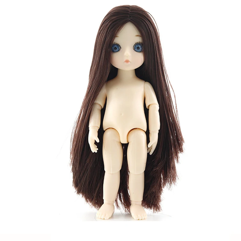 Новая кукла BJD 20 шарнирная кукла 3D глаза 30 см Кукла Длинные волосы Женское обнаженное тело, куклы для девочек игрушки Рождественский подарок,игрушки куклы игрушки для девочек кукла лол холодное серд