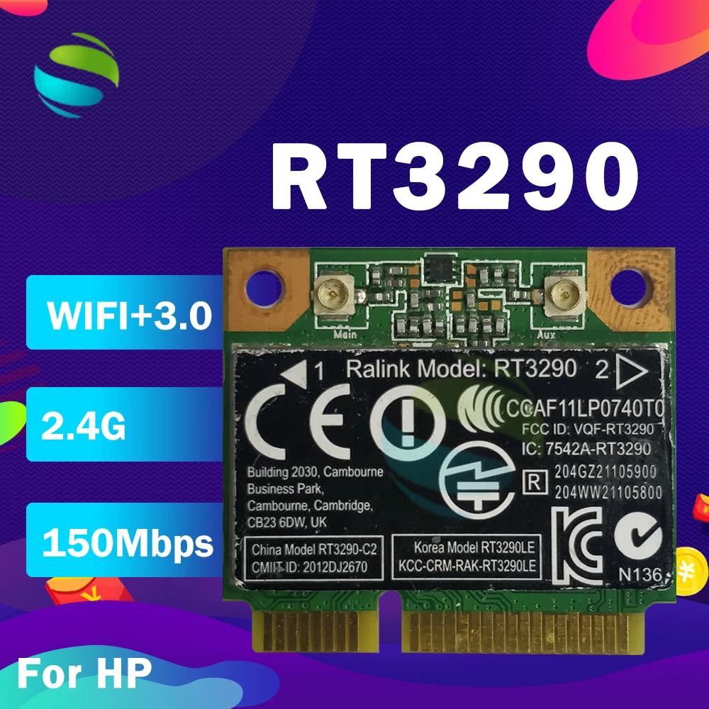 Беспроводная Wi Fi карта RaLink RT3290 Half Mini PCIe BT3.0 Wlan SPS:690020 001 для HP CQ58 M4 M6 4445S DV4 G4 G6 G7|pcie