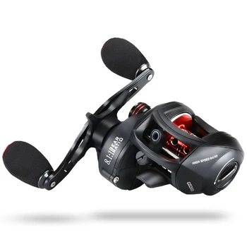 

High Speed 8.1:1 Baitcasting Reel 17+1Bb Casting Fishing Reel Left Right Hand Magnetic Brake 8Kg Max Drag Saltwater Fishing Reel