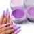 15 г/Коробка Акриловая Пудра Розовый Фиолетовый Резной Nail Art Пигмент Пыль Наращивание Ногтей Ногтей Принадлежности Для Профессионалов Погружение Порошок