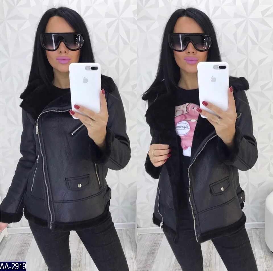 Осень стиль Женская кожаная куртка поставка товаров AliExpress EBay