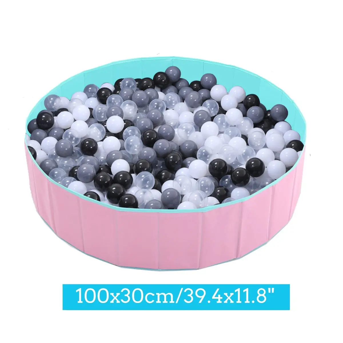 Новые детские складные детские игрушки Игровая палатка океан 100x30 см шарики яма игровой мяч пластиковый бассейн со складные палатки Манеж - Цвет: PinkGreen With Ball