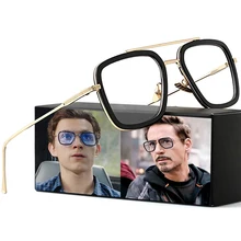 Модные мужские очки Tony Stark, сверхлегкие, Мстители 3, Железный человек, квадратные очки, оправа, Человек-паук, Эдит, очки, оптическая оправа