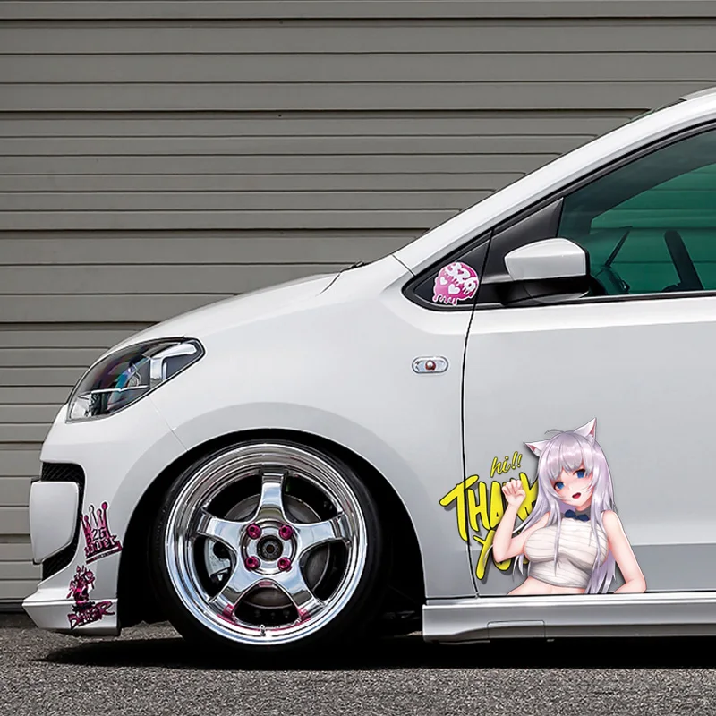 Noizzy Bunny Girls Car Sticker Anime Vinyl Auto Decals Big Boobs Cute  Lolita Door Bumper Motorcycle Decor Styling Accessories