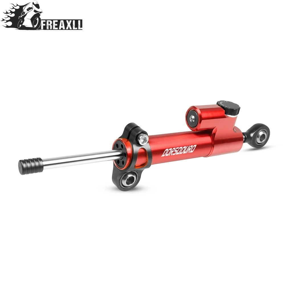 Moto CNC Motorcycle Steering Damper Stabilizer Linear Reversed Safety Control Over For Aprilia DORSODURO 750 2008 - Цвет: Black-Red