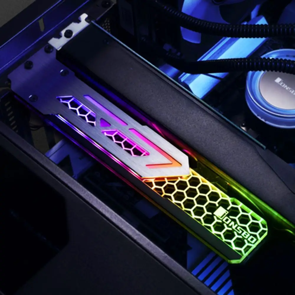 Jonsbo V3 ARGB/RGB подставка для видеокарты Поддержка рамы шасси светодиодный держатель Кронштейн для 3 Pin 5V ARGB материнская плата 1 шт