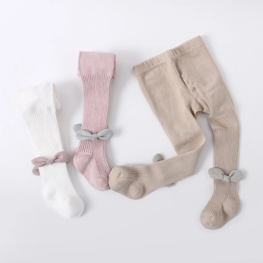 Колготки для новорожденных девочек, носки для мальчиков, однотонные колготки для маленьких девочек, детские чулки