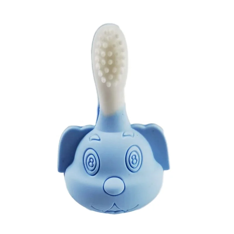 

Baby Silicone Training Toothbrush for Infant BPA Free Sensory Toy Silicone Cute Dog Baby Brush Teether