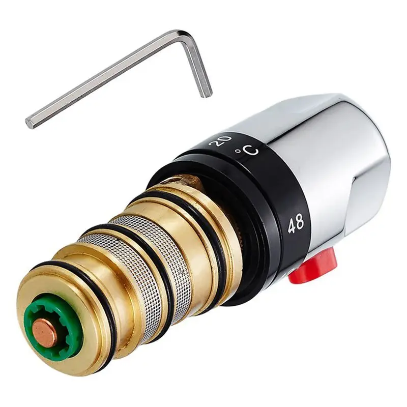 

Thermostatic Bath Mixer Tap Shower Valve Handle Spare Repair Kit Cartridge Constant Temperature Control Brass
