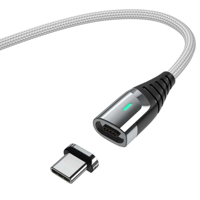 Магнитное зарядное устройство Essager Micro USB кабель для iPhone samsung провод для быстрого заряда Шнур usb type C type-C магнитные кабели для мобильных телефонов - Цвет: Silver