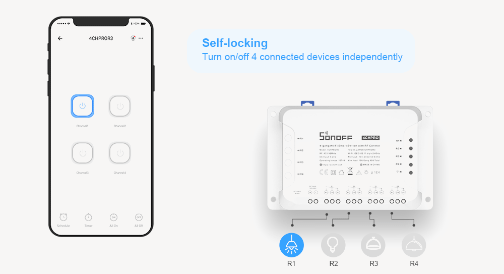 1 PIÈCES 4CH PRO intelligent WiFi 4CHR34CHPROR3