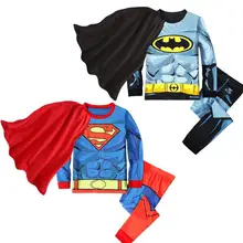 От 2 до 8 лет, Детские пижамные комплекты с длинными рукавами для мальчиков, одежда для сна, Детская Пижама, Детская Пижама-накидка, рождественское представление на Хэллоуин, костюм