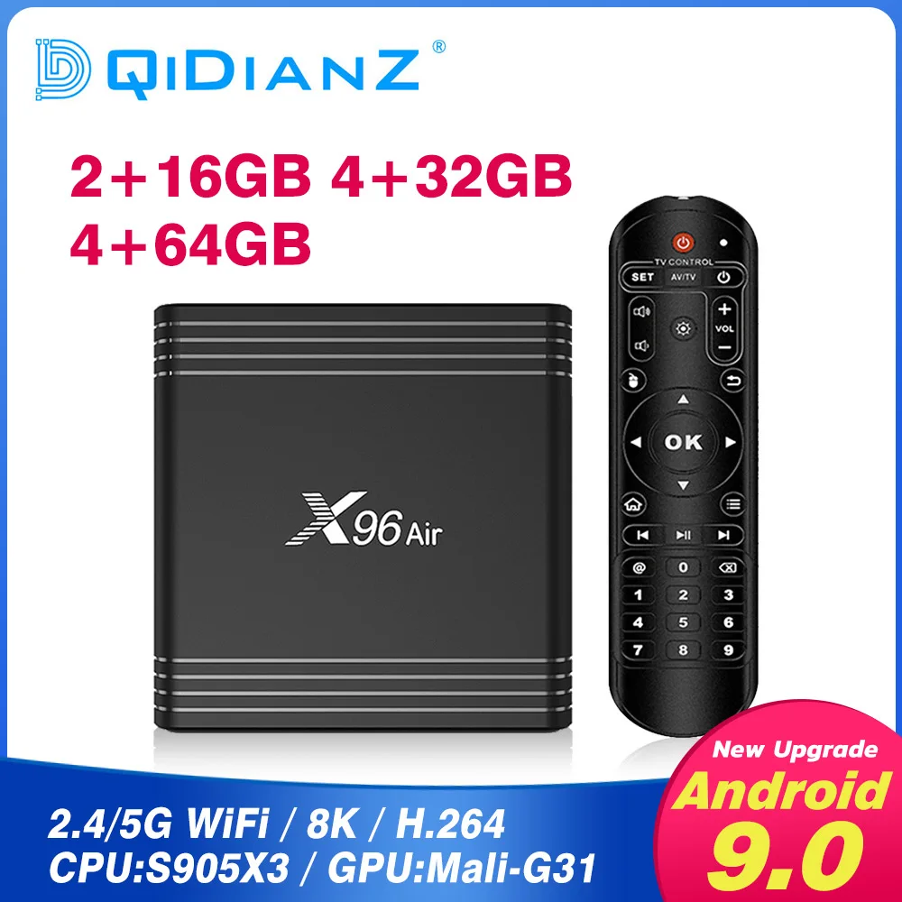 ТВ-приставка X96 Air Android 9 0 Amlogic S905X3 8K телеприставка медиаплеер android tv Smart PK x96 max H96 MAX