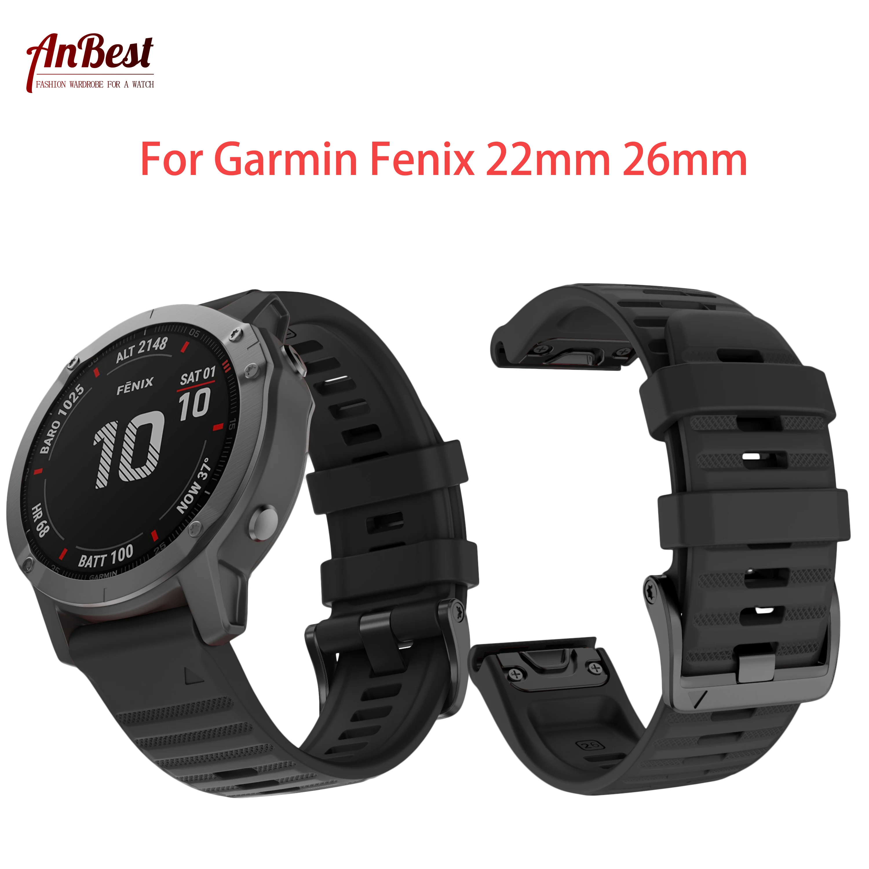 26 мм 22 мм ремешок для смарт-часов Garmin Fenix 6X/6X Pro/5X/3 мягкий силиконовый ремешок с быстрой регулировкой для Garmin Fenix 6/6 pro/5/5 Plus Аксессуары