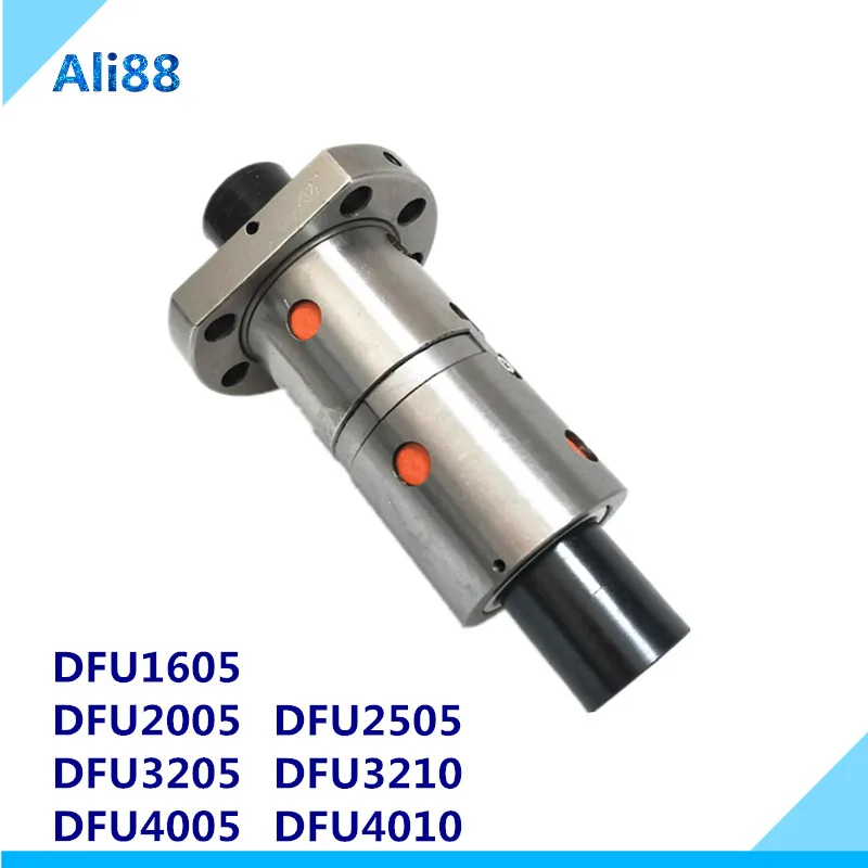 1pc High Strength DFU1605 Ballscrew DFU1605 DFU2005 DFU2505 DFU3205 DFU3210 DFU4005 DFU4010 double ball nut afbeelding