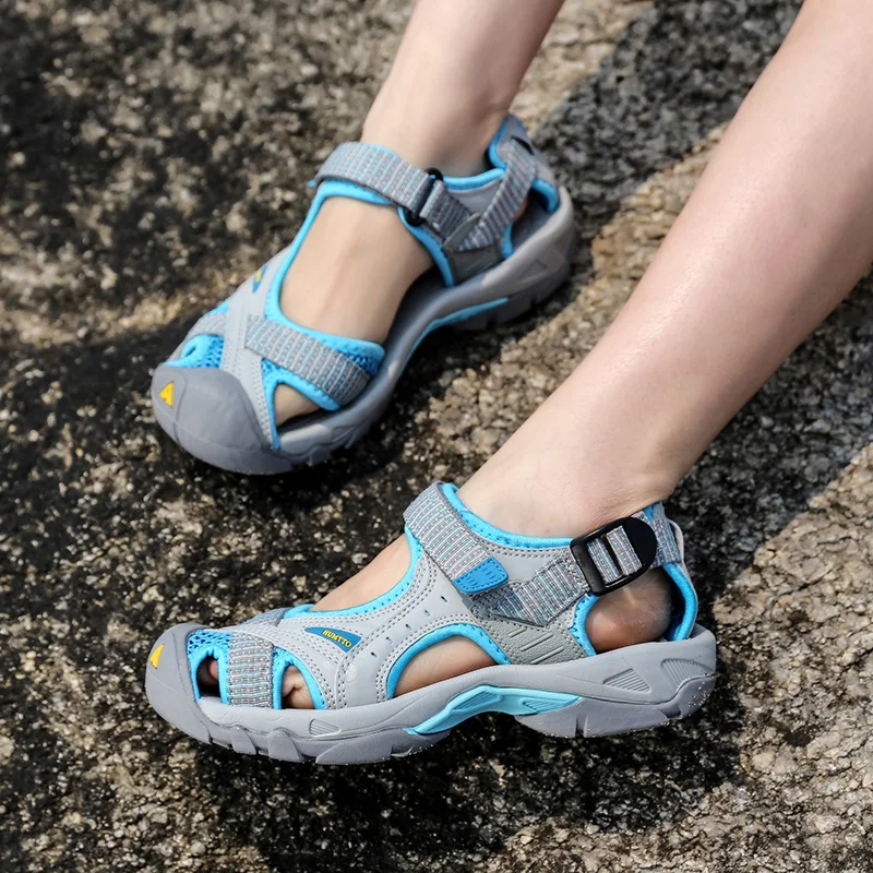 HUMTTO Outdoor Women's Upstream Shoes Breathable Summer Aqua Shoes Rubber Air Mesh Sandals Wading Quick Drying Beach Sneakers