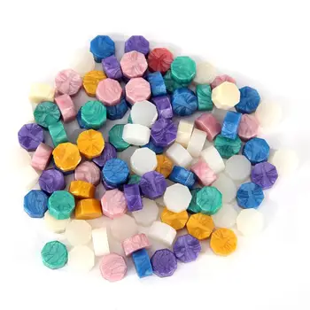 

1PC 100Pcs Octagon Retro Sealing Wax Grain for Scapbooking Sealing Stamp Wedding Decorative Envelope Cards Sealing Wax