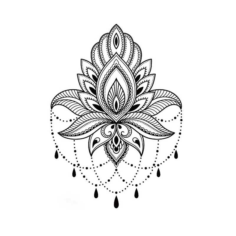 Лотос мехенди эскизы