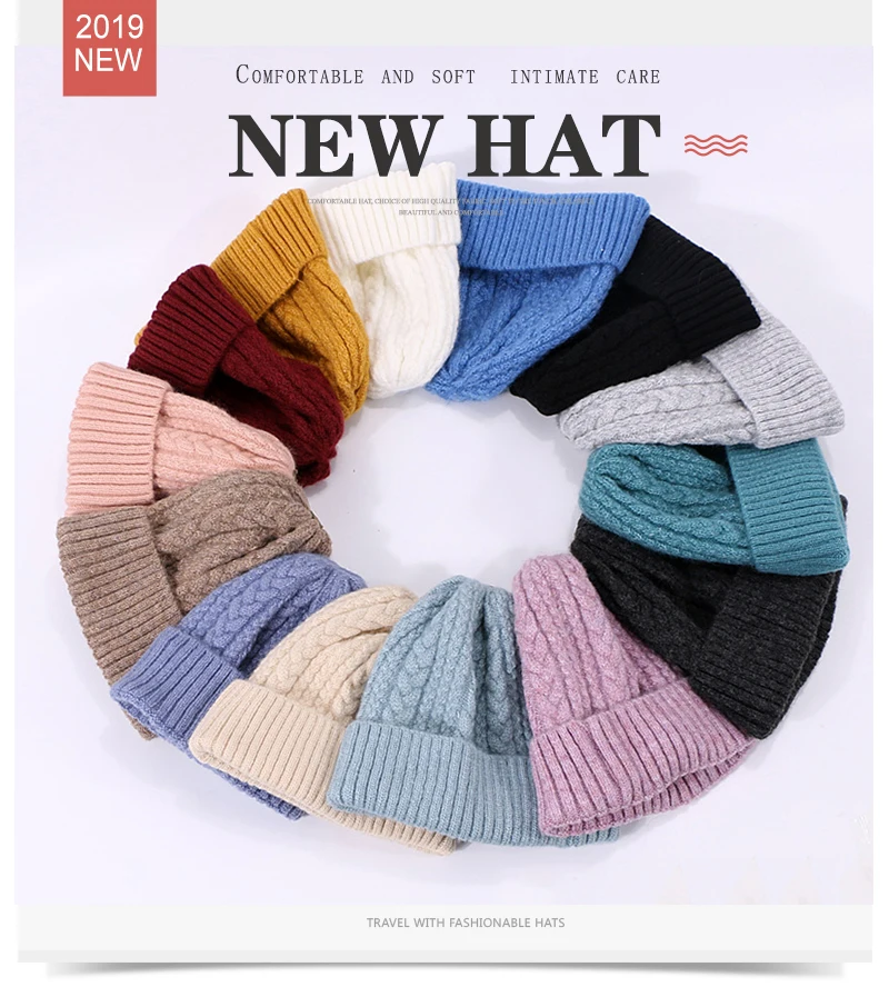 Вязаная Шерстяная Шапка Skullies Beanies для мужчин и женщин Зимняя безопасная шапка Толстая теплая хлопковая шапка Уличная Повседневная однотонная Кепка в стиле унисекс