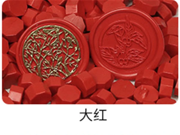 100pcs Red series Wax Seal Beans Stamp Beads for Vintage Craft Envelope Wedding  Ancient Sealing Wax Stamp Making Tools top Scrapbooking & Stamps