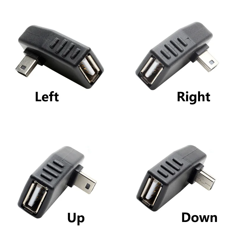 Мини USB 5Pin B Male к 2 0 Тип A Female хост адаптер OTG левый/правый/вверх/вниз угол