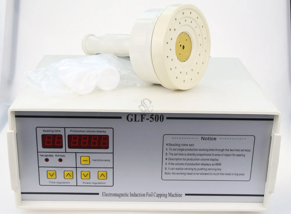 

Free Shipping GLF-500 bottle induction sealing machine portable manual induction sealing Machine for Aluminum foil sealing