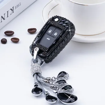 

Diamond Crystal Car Key Case Cover Holder For Chevrolet For Buick for Cruze Aveo Trax Opel Astra Corsa Meriva Zafira Antara J