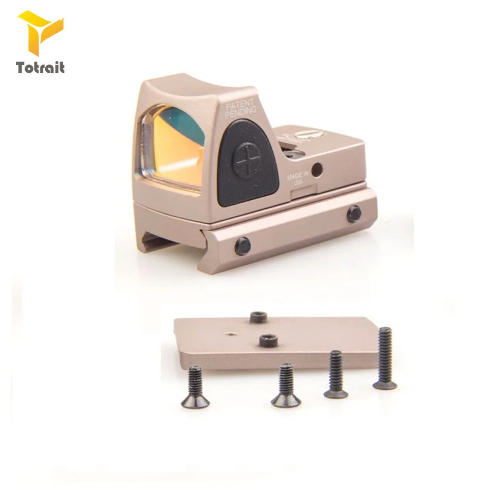 TOtrait Tactical Mini RMR Red Dot Sight Scope Reflex Sight Scope Fit 20 мм Weaver Rail для тактического охотничьего пистолетный прицел