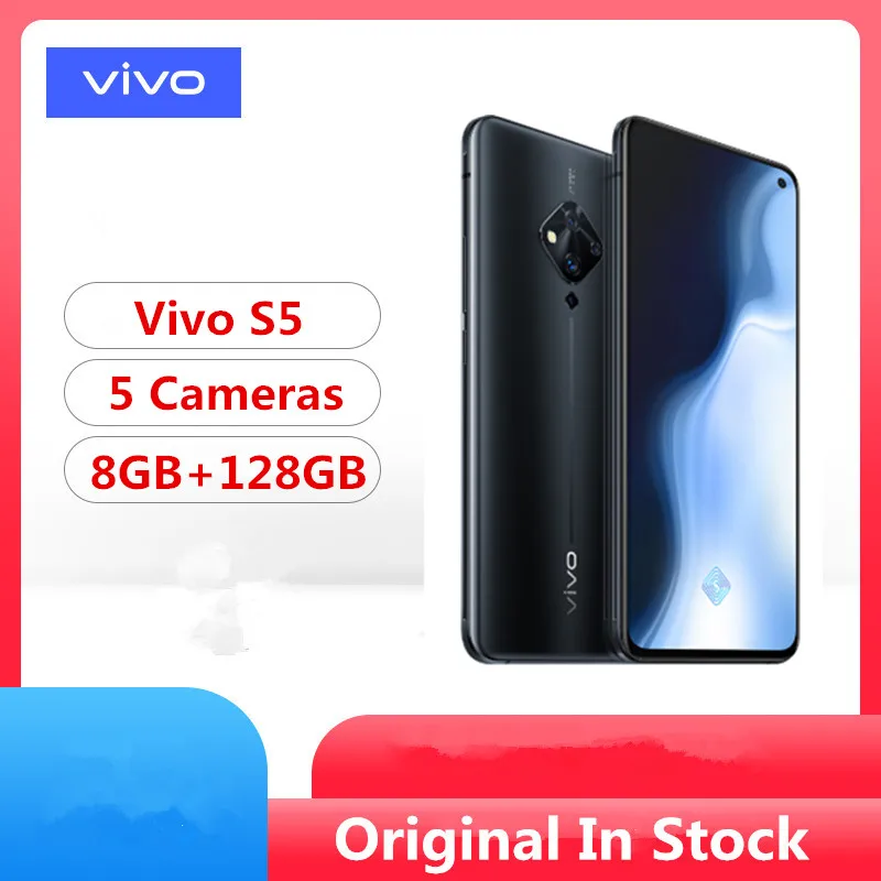 Смартфон в наличии Vivo S5 Snapdragon 712 Android 9 0 6 44 дюйма Super Amoled 8 + 128 ГБ 48 МП сканер