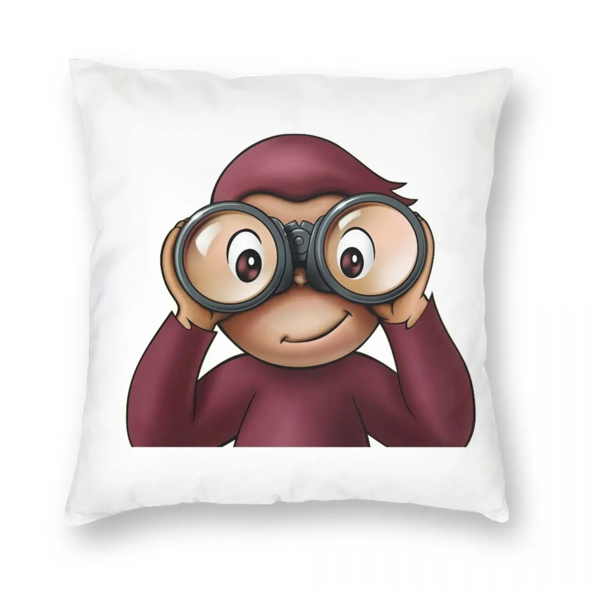 Curious George Square Pillowcase Polyester Linen Velvet Pattern Zip Decorative Room Cushion Cover | Дом и сад