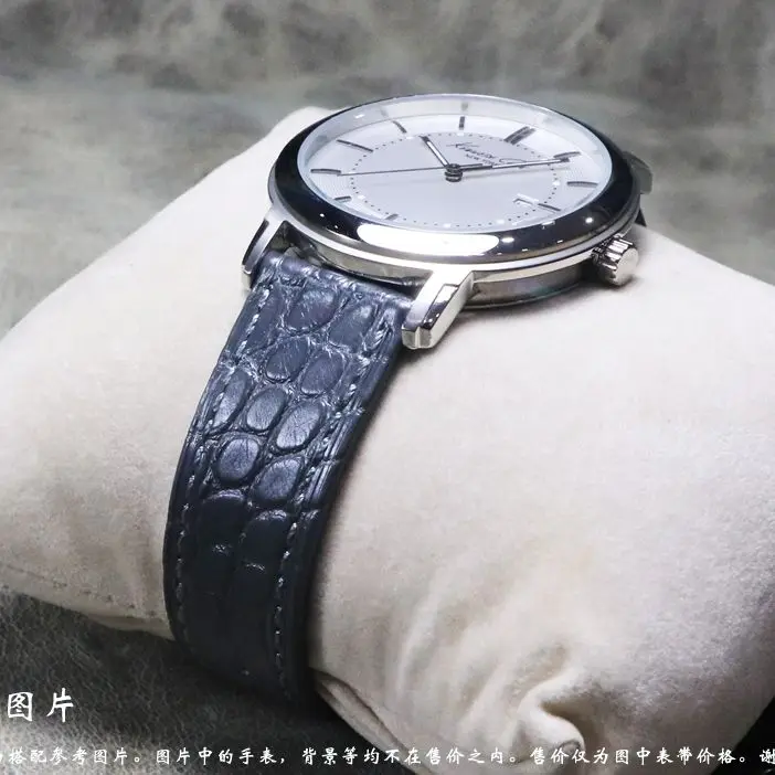 

18 20mm Handmade straps High-end Crocodile skin watch band Genuine Leather Wristband soft Thin section vintage rare watch strap