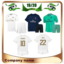 Распродажа, Детский комплект из футбольной футболки «Реал»,,, детский костюм Домашняя футболка для футбола «3RD Hazard MODRIC»