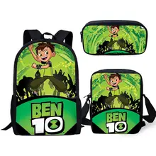 Носки с рисунками из мультфильма «Бен 10» для печати школьная сумка 3 шт./компл. детей в стиле «Бен Теннисон рюкзак для детей Для мальчиков-подростков; обувь для девочек; обувь для студентов; рюкзак Mochila ранец