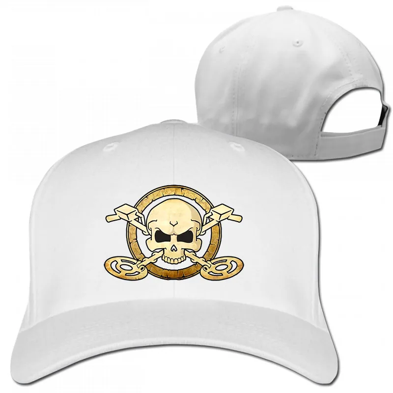 Men detectorist skull& crossbones Metal detector Treasure hunter 2 sided cotton badge(2) Baseball cap men women Trucker Hats - Цвет: 1-White