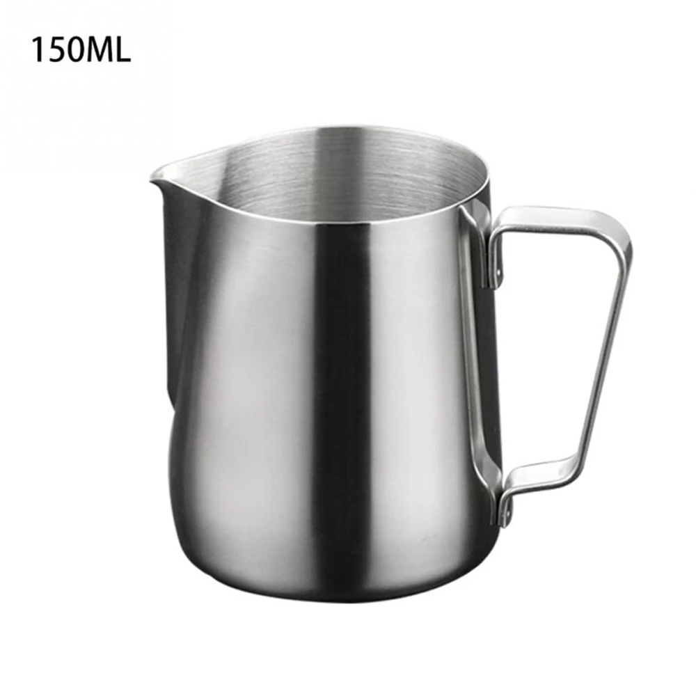 150ml Кухонный кувшин для вспенивания из нержавеющей стали, чашка с цветами для капучино, кофе, молока, кружки для вспенивания молока, латте, металлический кувшин - Цвет: 150ml