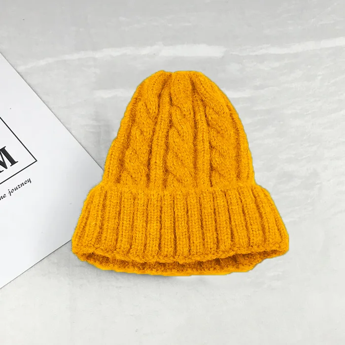 Ginger yellow Шапочки Кепка унисекс s зимние Skullies для Кепка унисекс теплые шапочки с зимней шапочкой мужские и женские шапки Beanie шапки зимние - Цвет: Ginger yellow