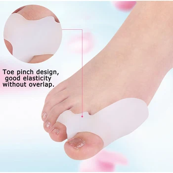 

1 Pair Thumb Valgus Toe Separators Foot Hallux Bunion Adjuster Toes Correctors Foot Care Pedicure Device Bunion