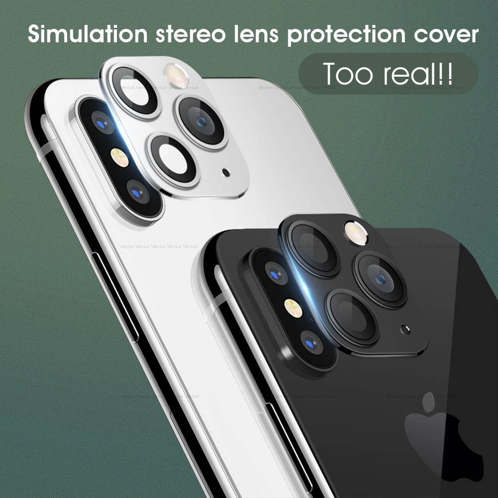 Сменная Крышка для объектива камеры для iPhone 11 Pro Max металлическая наклейка кольцо для камеры для iPhone X Xs XR XS Max Защита объектива