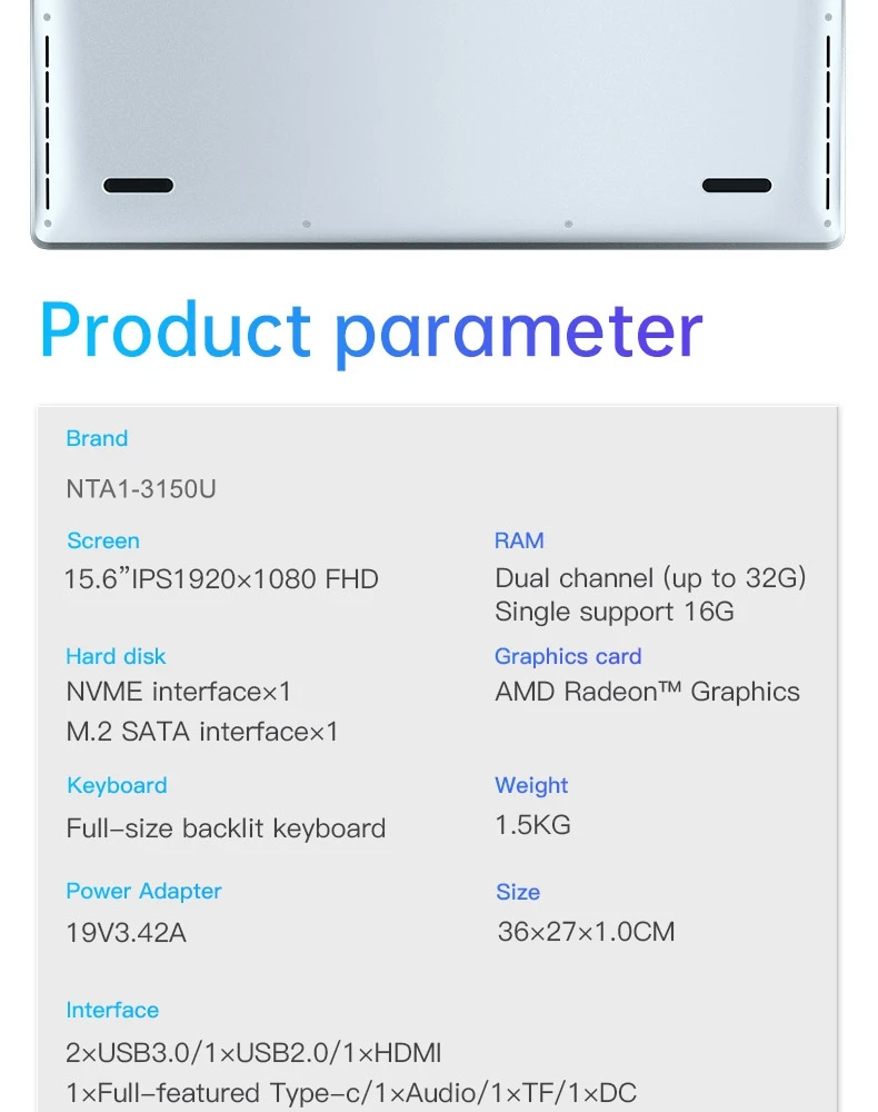 Mini Tree Ultrabook 15.6 Inch AMD Notebook - Athlon Gold 3150U, Radeon Graphics, Gaming Laptop with Windows 10 Pro, 4K HD Description Image.This Product Can Be Found With The Tag Names Barebone Mini PC, Computer Office, Mini tree ultrabook