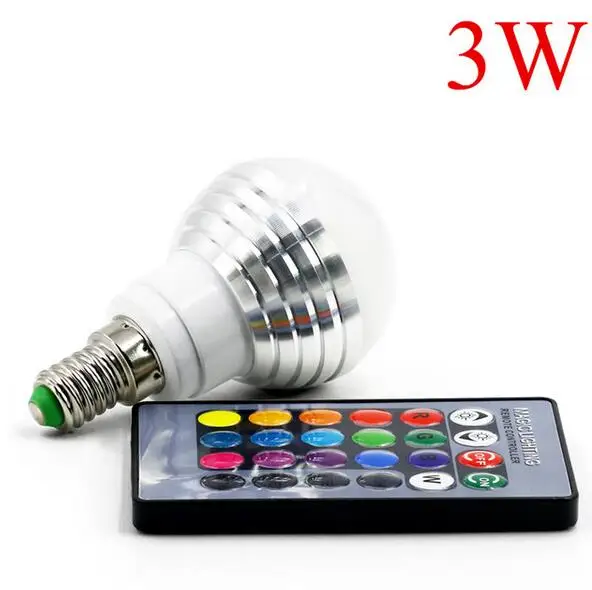 Светодиодная RGB лампа E27 E14 GU10 MR16 с пультом ДУ|led lamp e27 15w|led gu10led work |