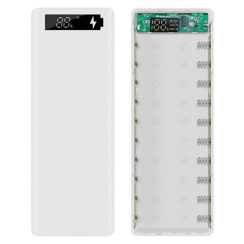 

LCD Display DIY 10x18650 Battery Case Power Bank Shell Charger Box Accessories