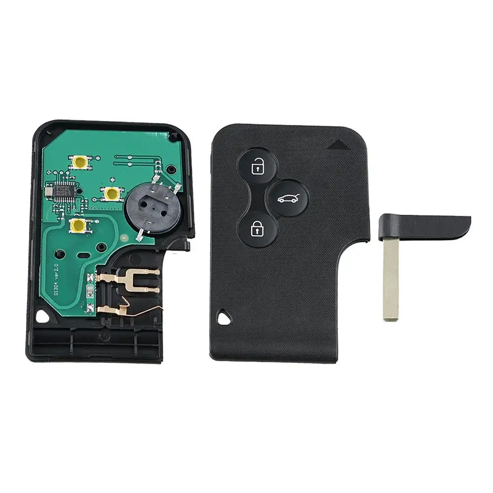 3 кнопки дистанционного управления умный чехол для автомобильного ключа с аварийным неразрезанным пустым лезвием 434 МГц ID46 чип для Renault Megane удаленный ключ